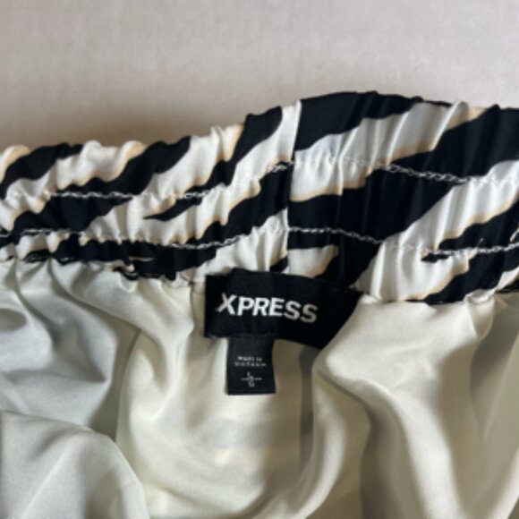 Express High Waisted Pleated Maxi Skirt Tiger Print L - Picture 5 of 10